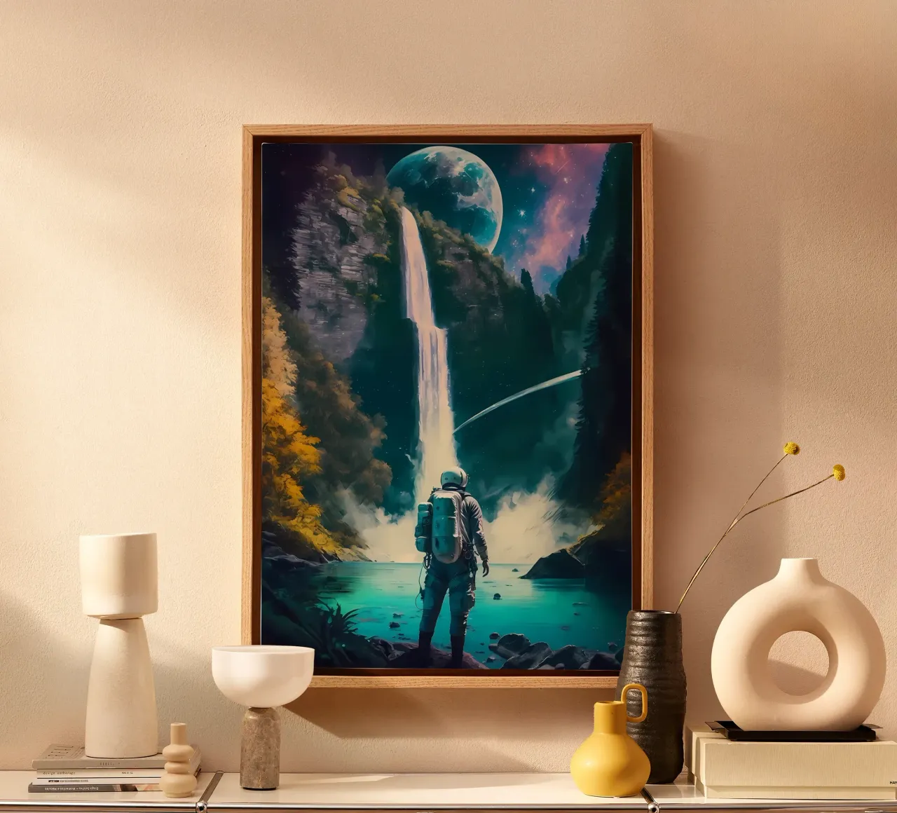 Astronaute de la cascade toile de Mikesell