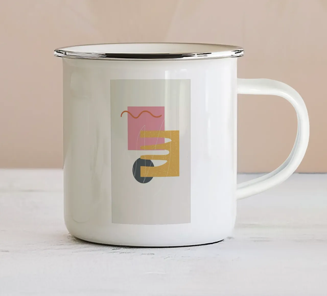 Cut Out tazza in smalto da Linda Gobeta