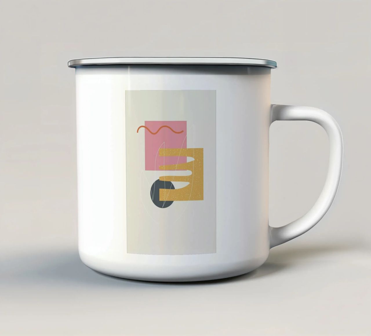 Cut Out tazza in smalto da Linda Gobeta