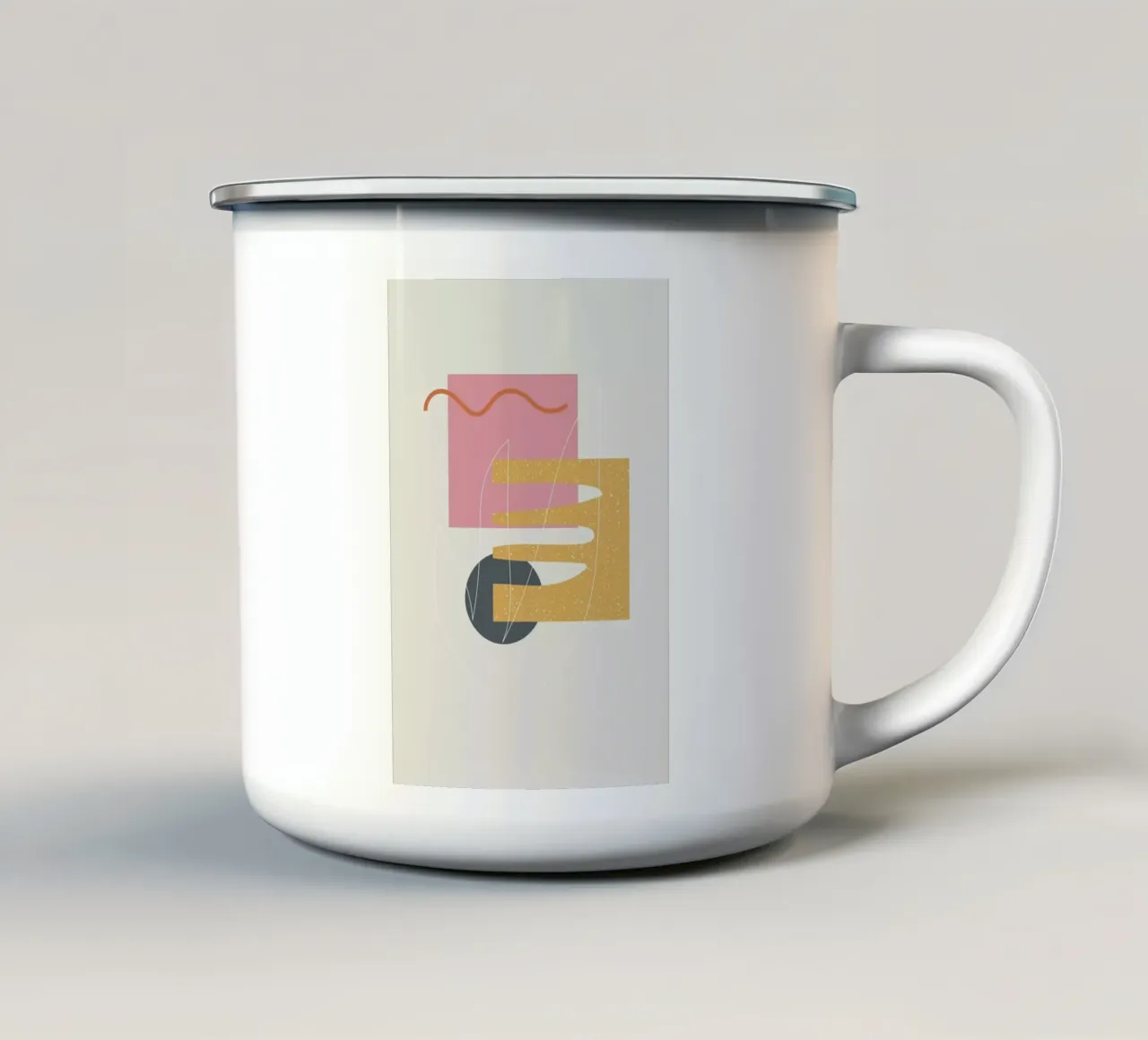 Cut Out tazza in smalto da Linda Gobeta