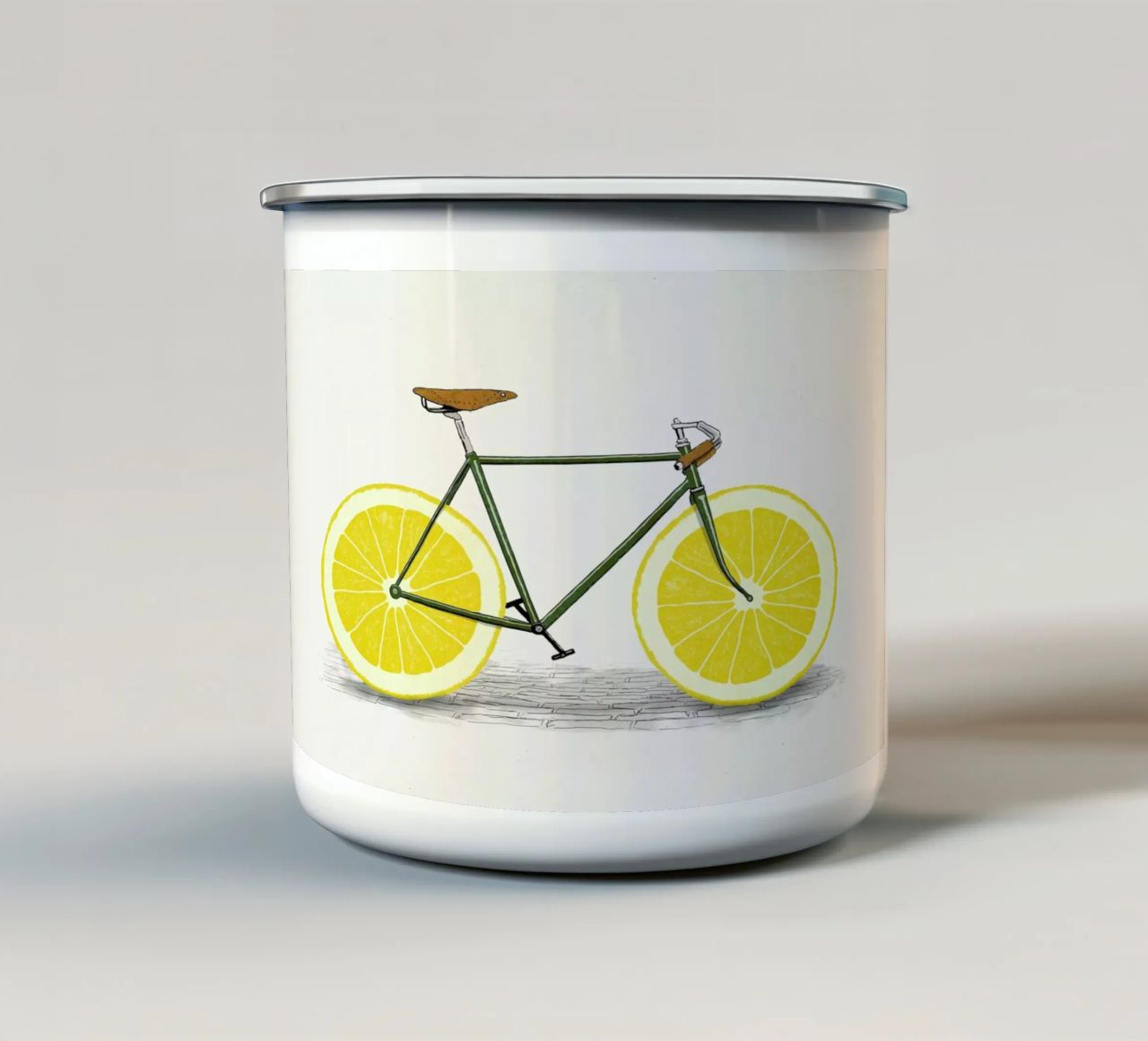 Zest Emaille Tasse von Florent Bodart