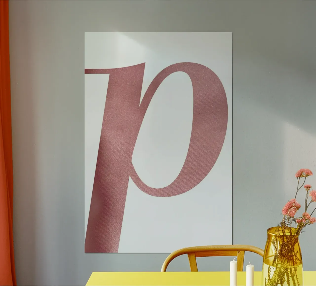 Pink P poster con telaio in plastica da petiteCAPS