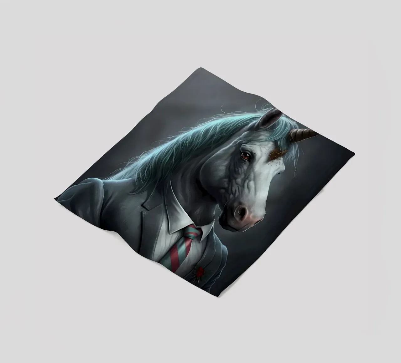 Unicorn Horse Fantasy fleece blanket by Mikesell