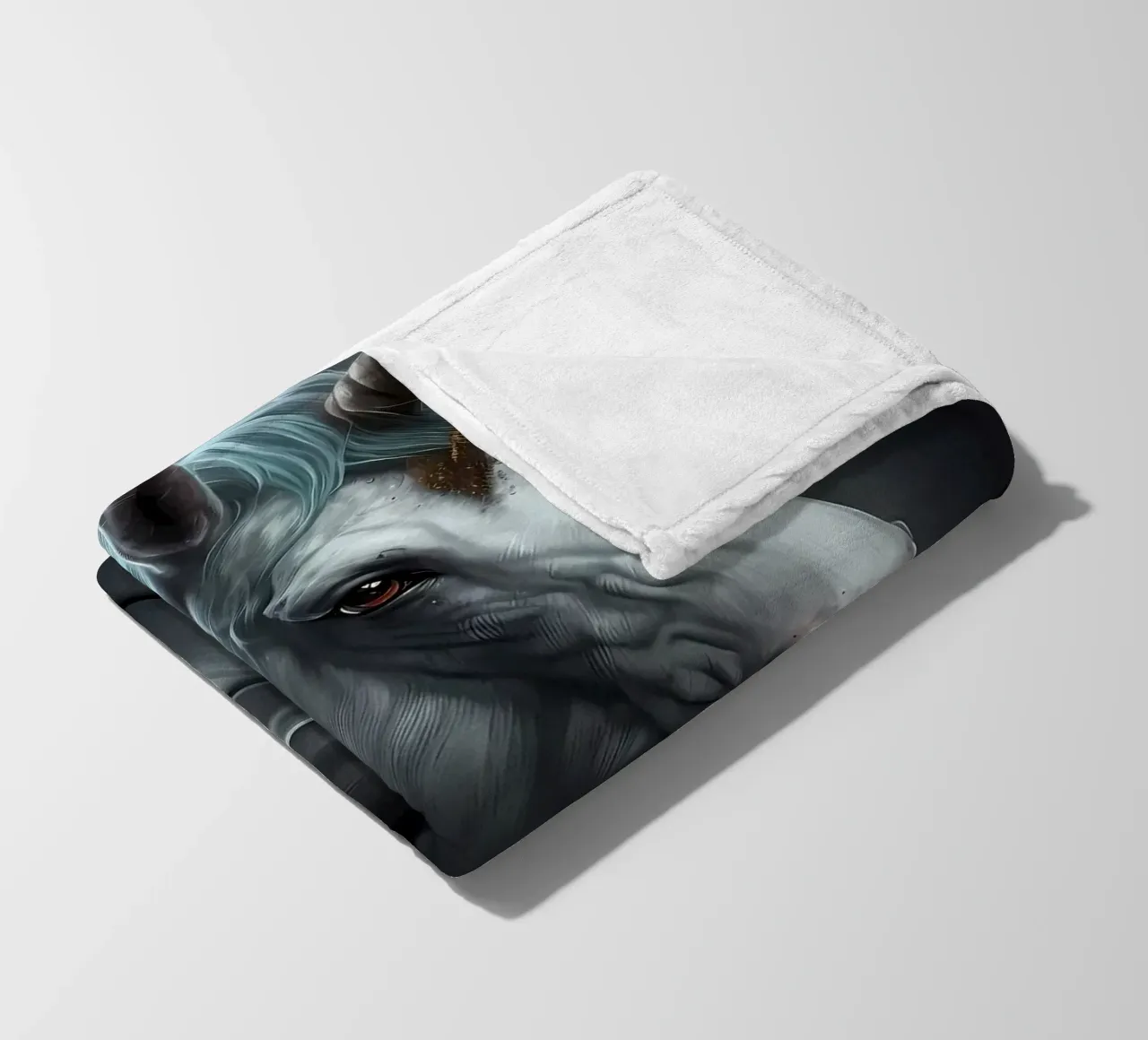 Unicorn Horse Fantasy fleece blanket by Mikesell