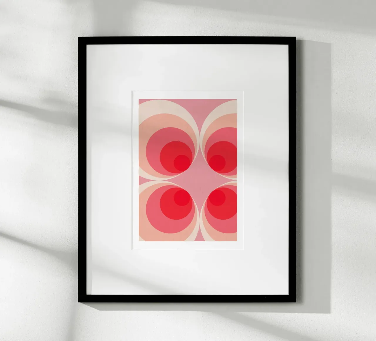 4 cerchi di colore diverso poster con telaio in alluminio da Yaso Design & Art