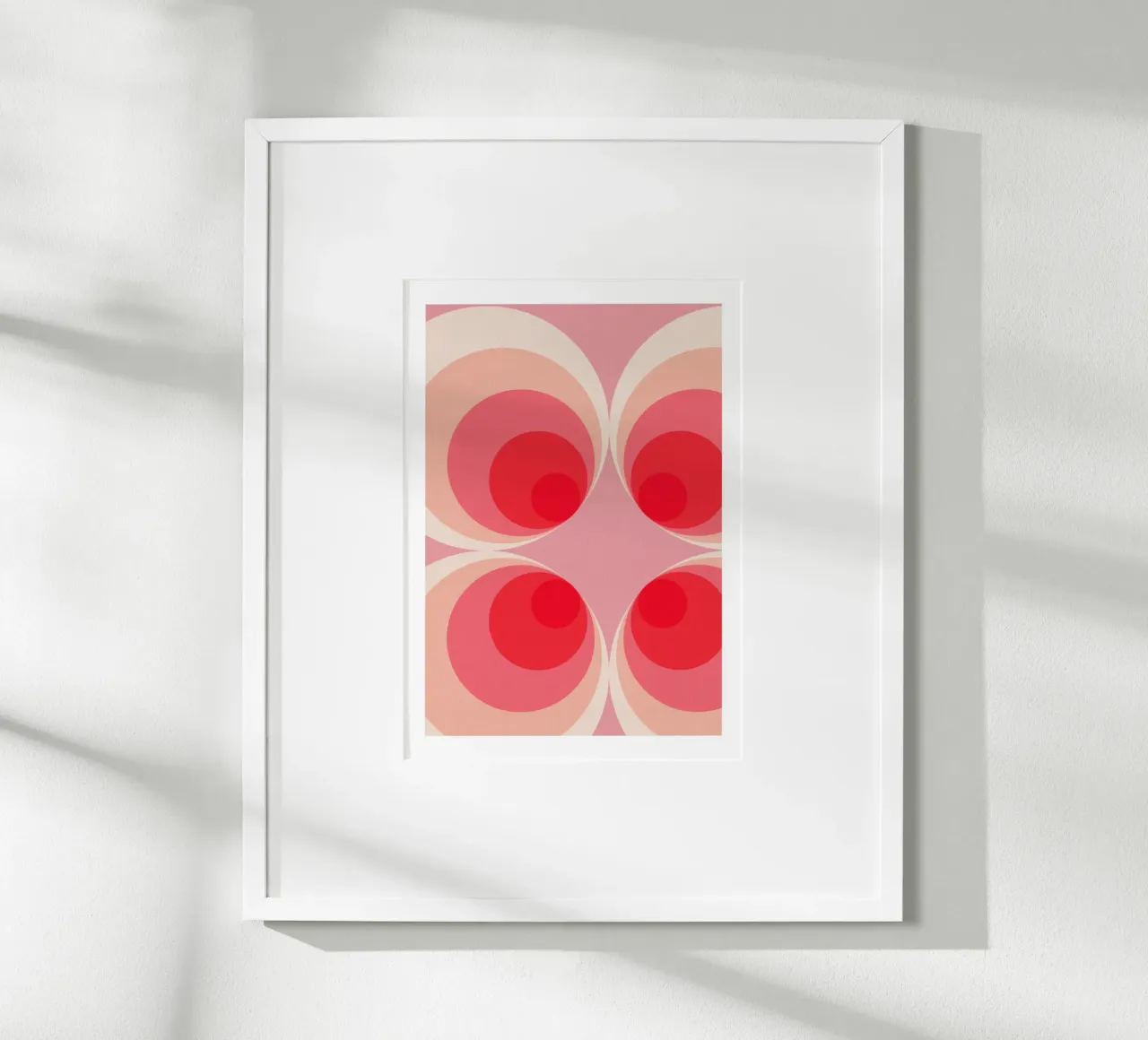4 cerchi di colore diverso poster con telaio in alluminio da Yaso Design & Art