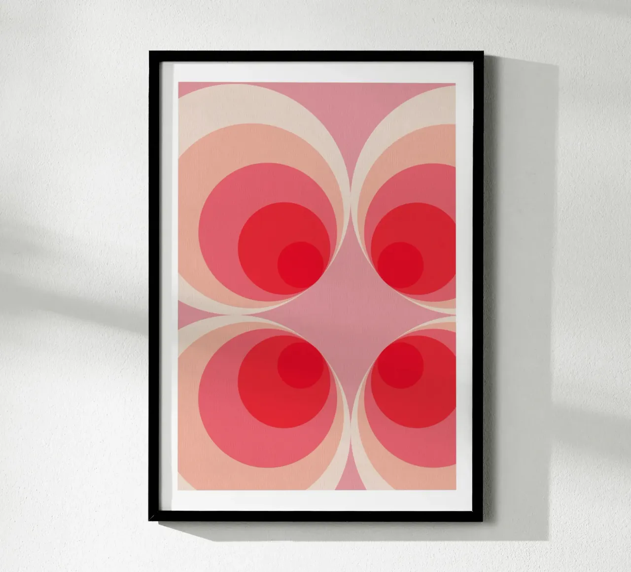 4 cerchi di colore diverso poster con telaio in alluminio da Yaso Design & Art
