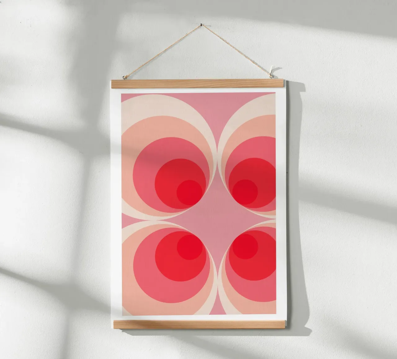4 cerchi di colore diverso poster con telaio in alluminio da Yaso Design & Art