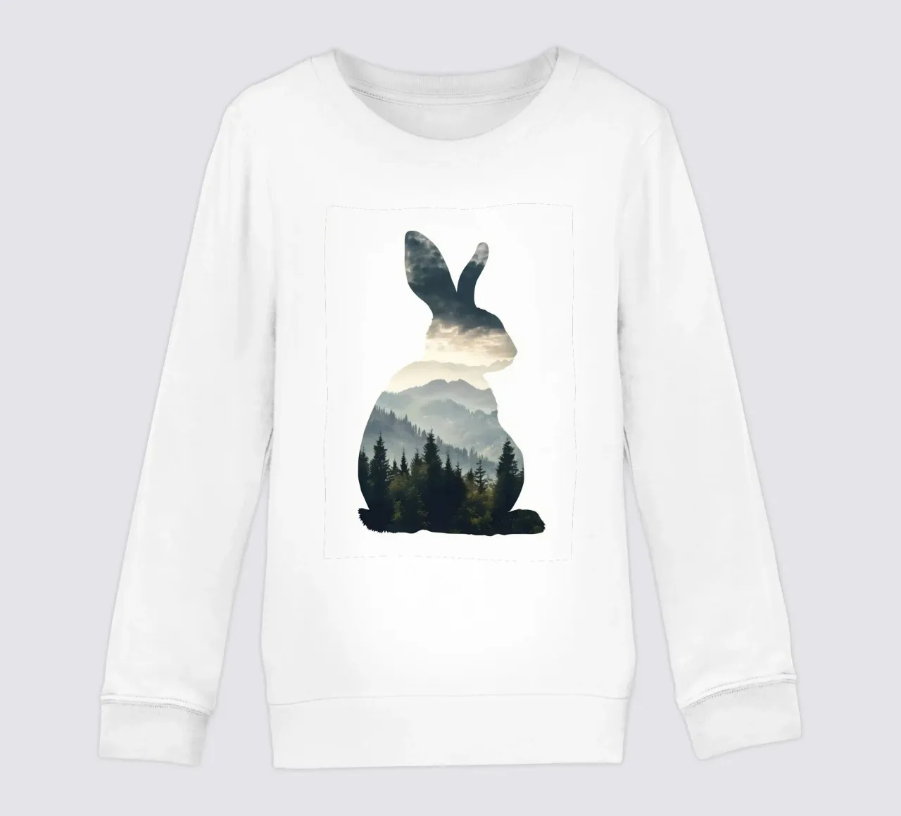 Silhouette del monte dei conigli felpa bambino da Ginnery