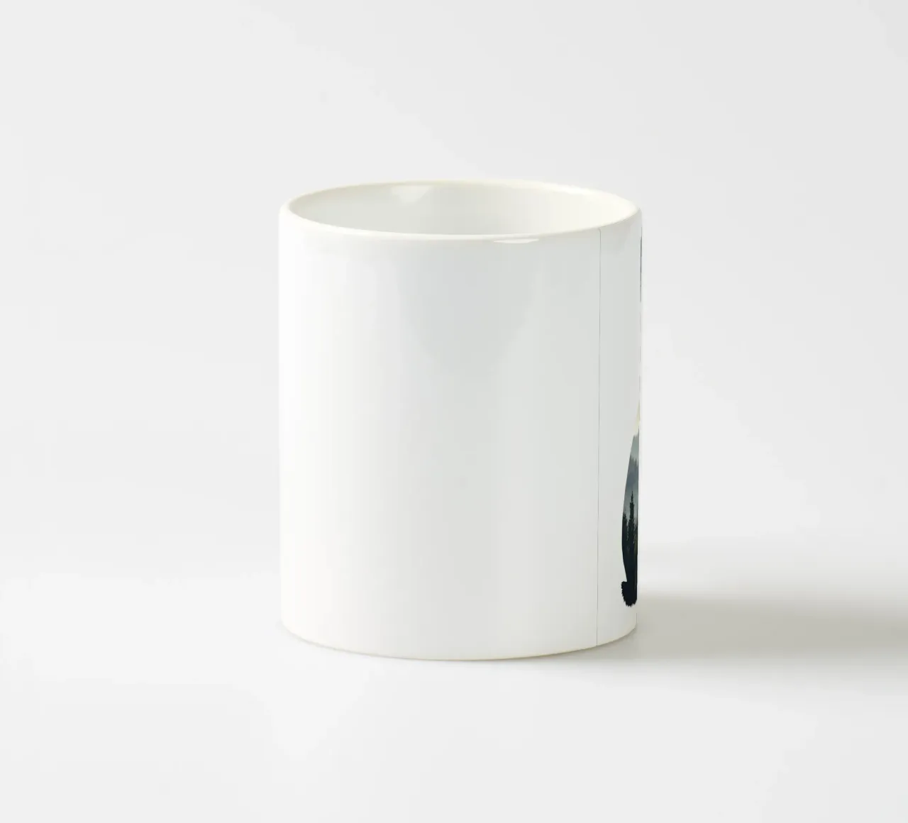 Silhouette del monte dei conigli tazza in ceramica da Ginnery