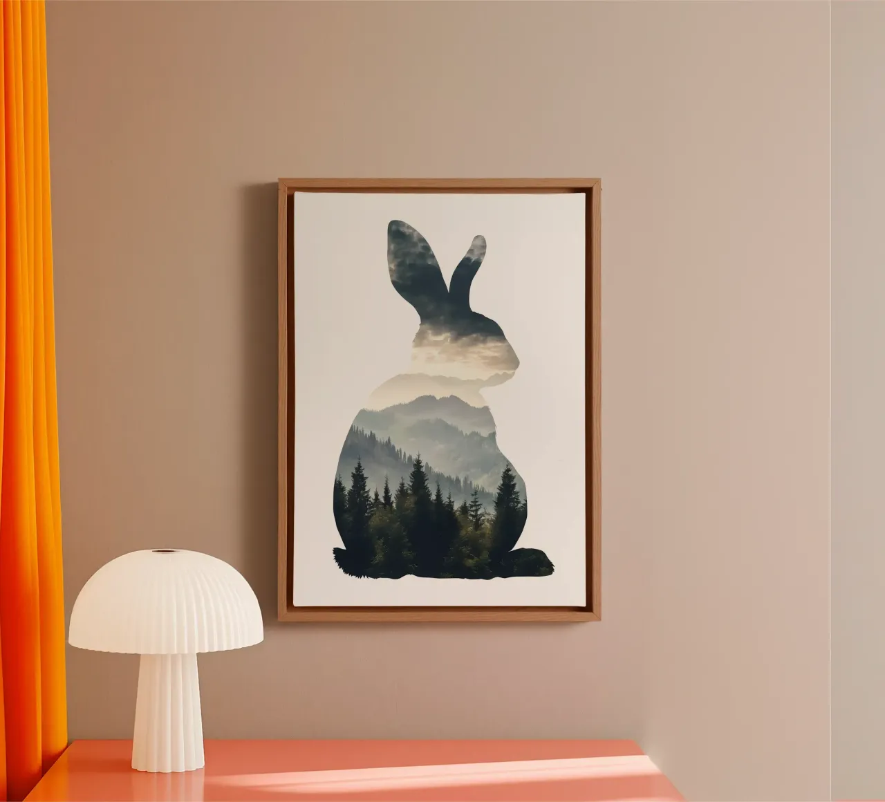 Konijnenberg Silhouet canvas met Baklijst van Ginnery