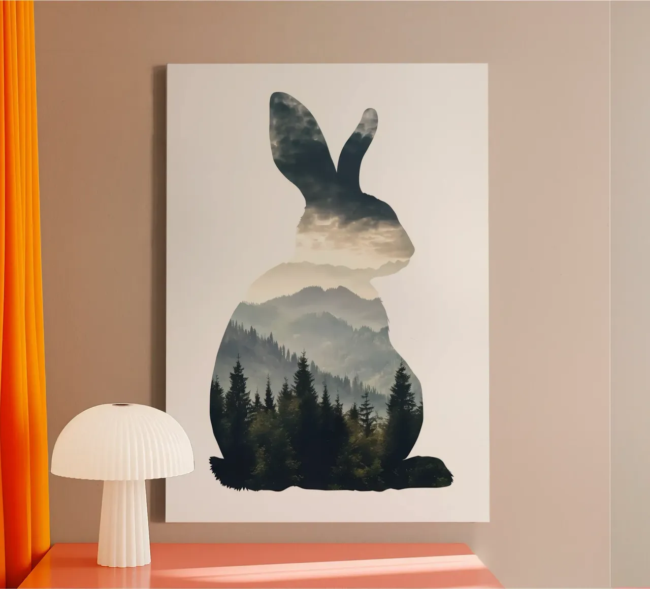 Konijnenberg Silhouet canvas met Baklijst van Ginnery