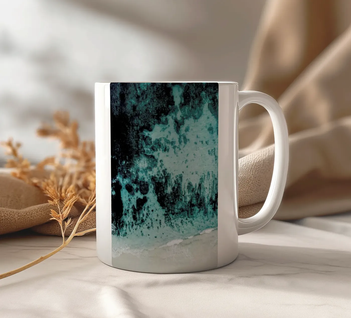 Beach Patterns ceramic mug by Chris Abatzis