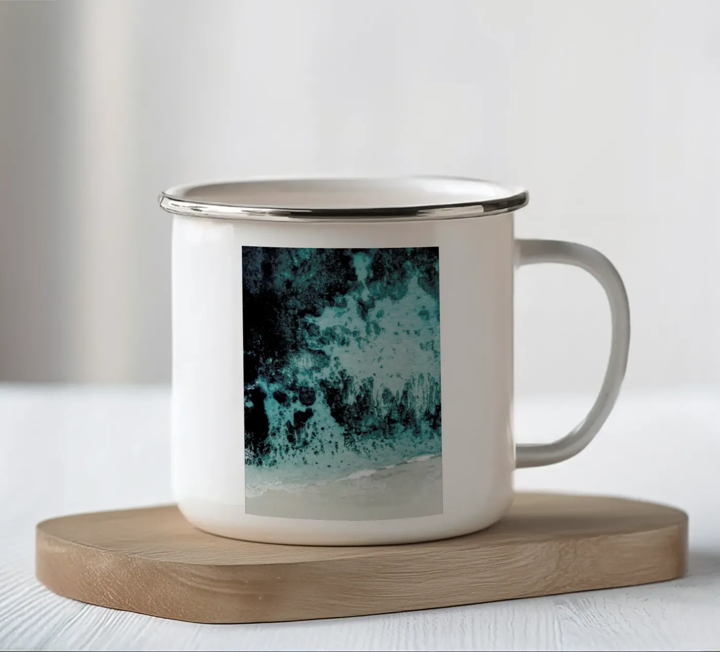 Beach Patterns enamel mug by Chris Abatzis