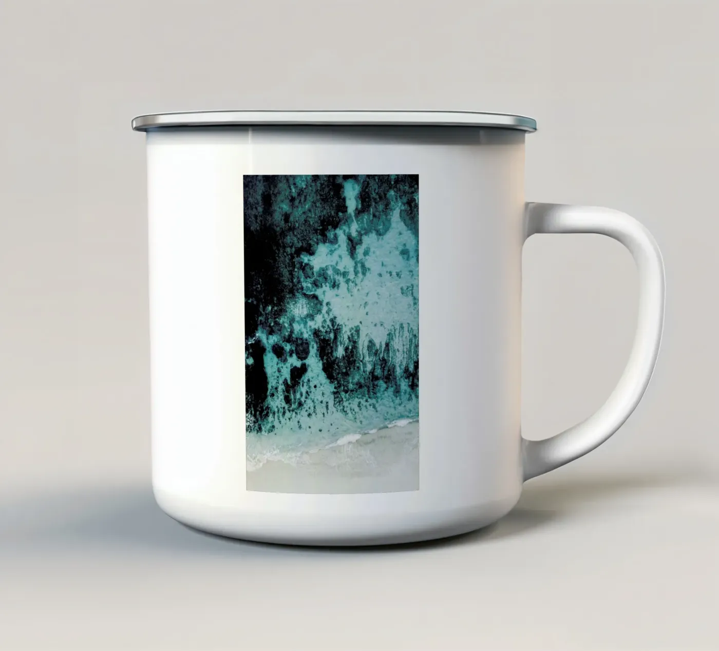 Beach Patterns enamel mug by Chris Abatzis