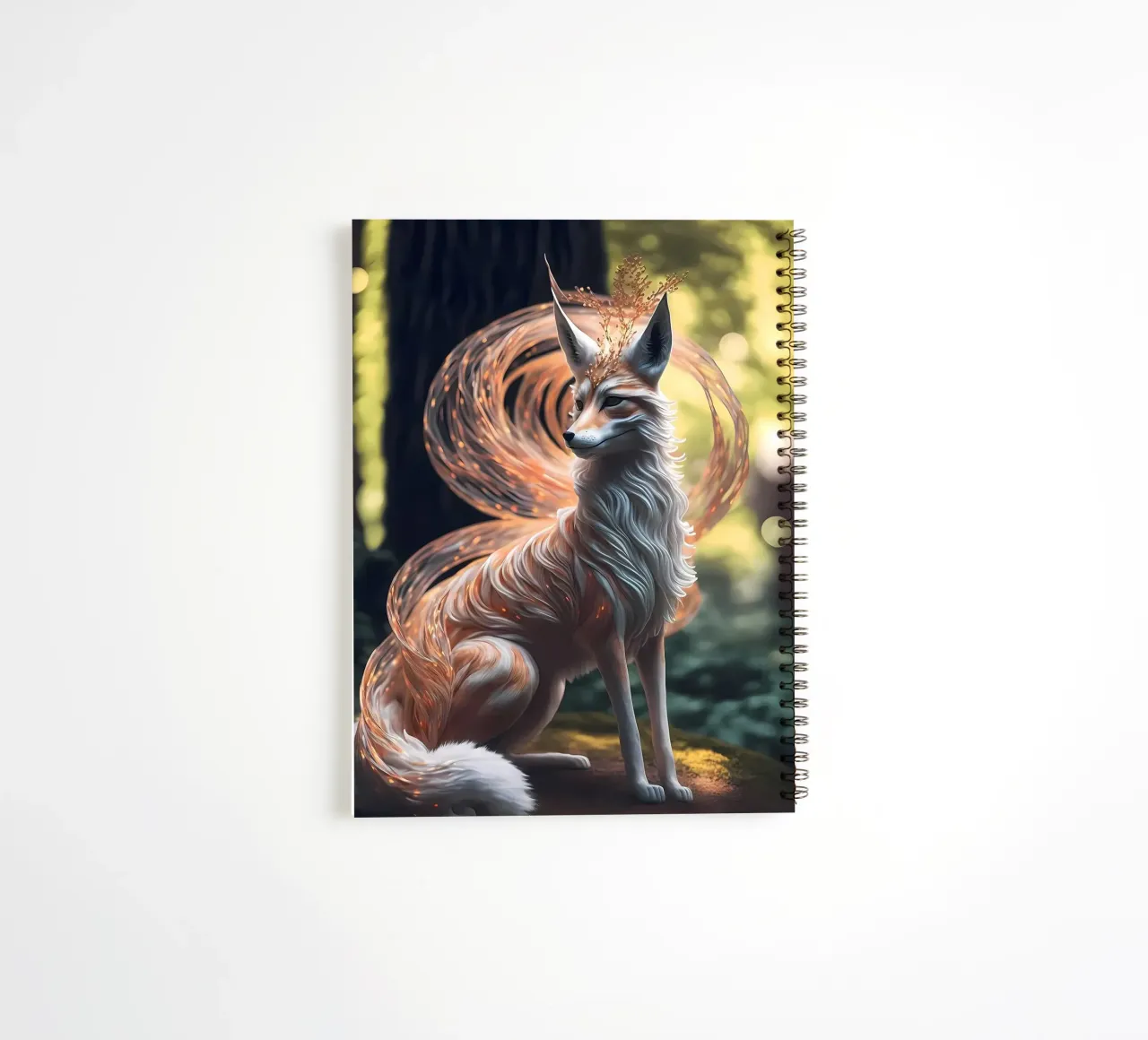 Japanese Kitsune Fox spiral notebook by Mikesell