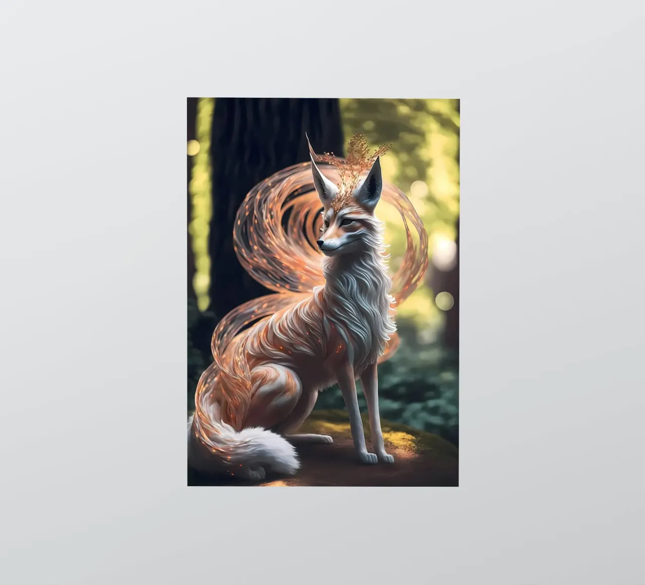 Japanischer Kitsune-Fuchs Sticker von Mikesell