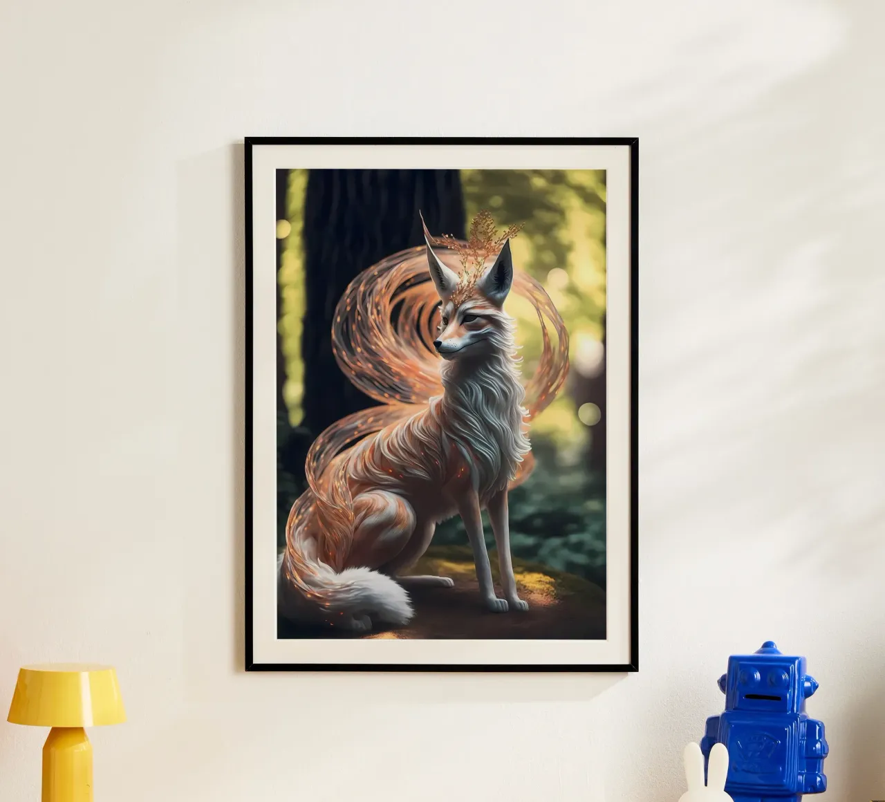 Volpe kitsune giapponese poster da Mikesell