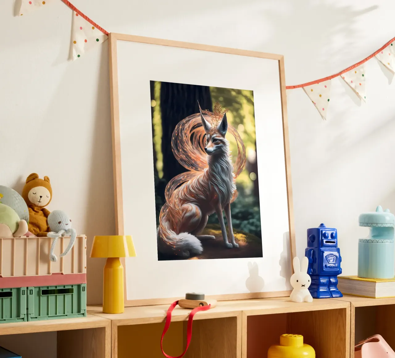 Volpe kitsune giapponese poster da Mikesell