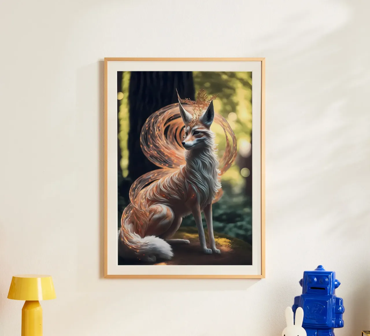 Volpe kitsune giapponese poster da Mikesell