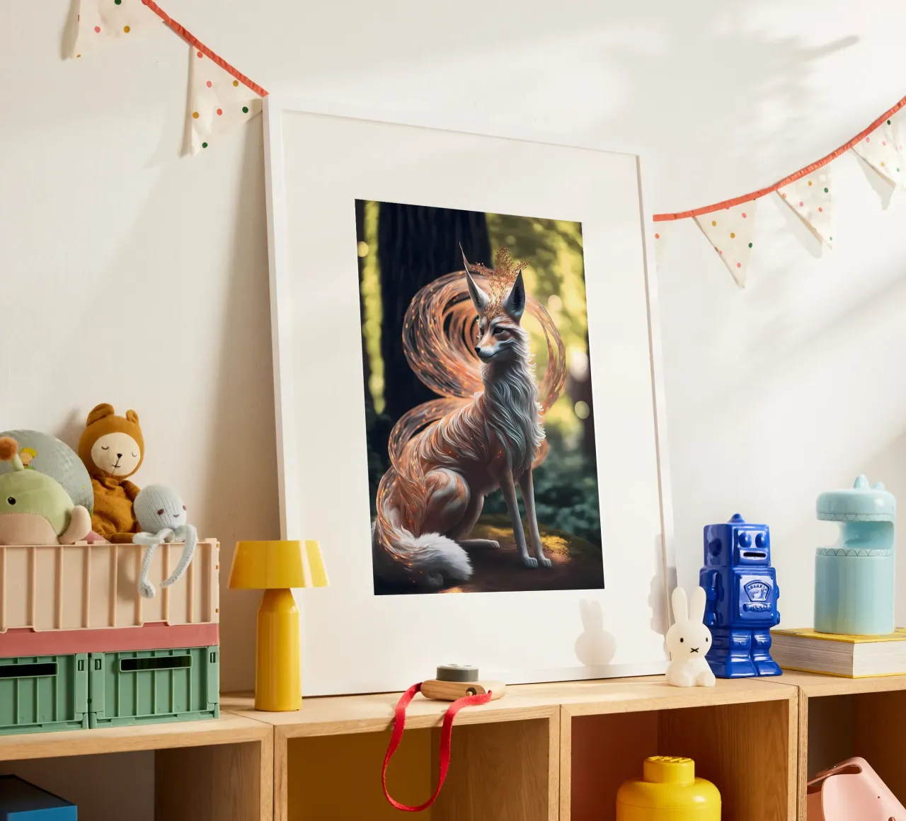 Volpe kitsune giapponese poster da Mikesell