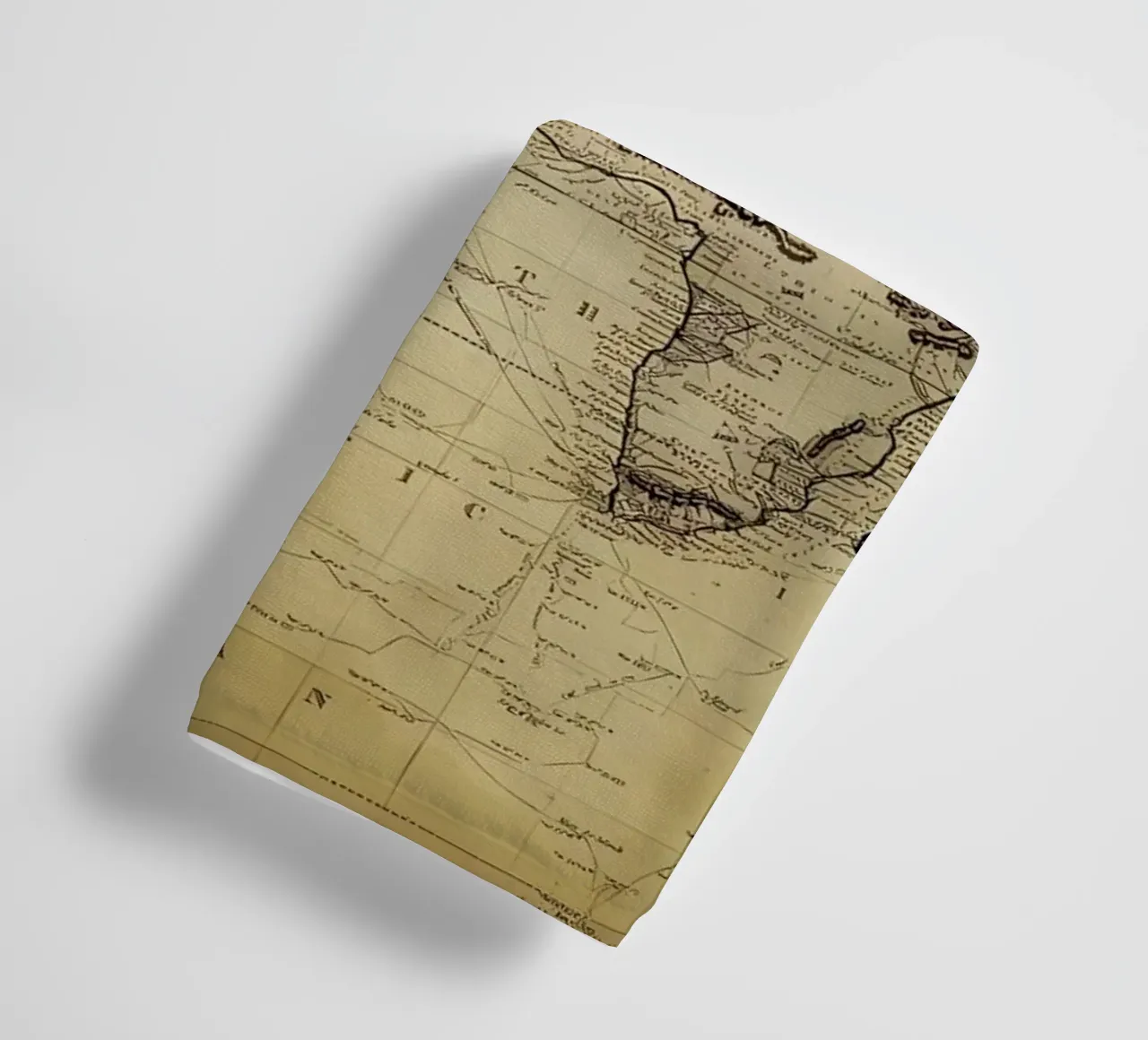 Mappa del mondo d'epoca asciugamano da bagno da Delaplane