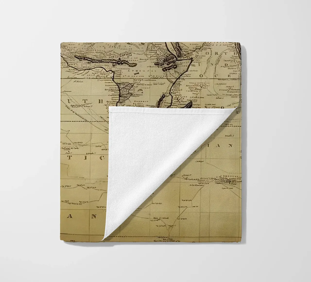 Mappa del mondo d'epoca telo mare da Delaplane