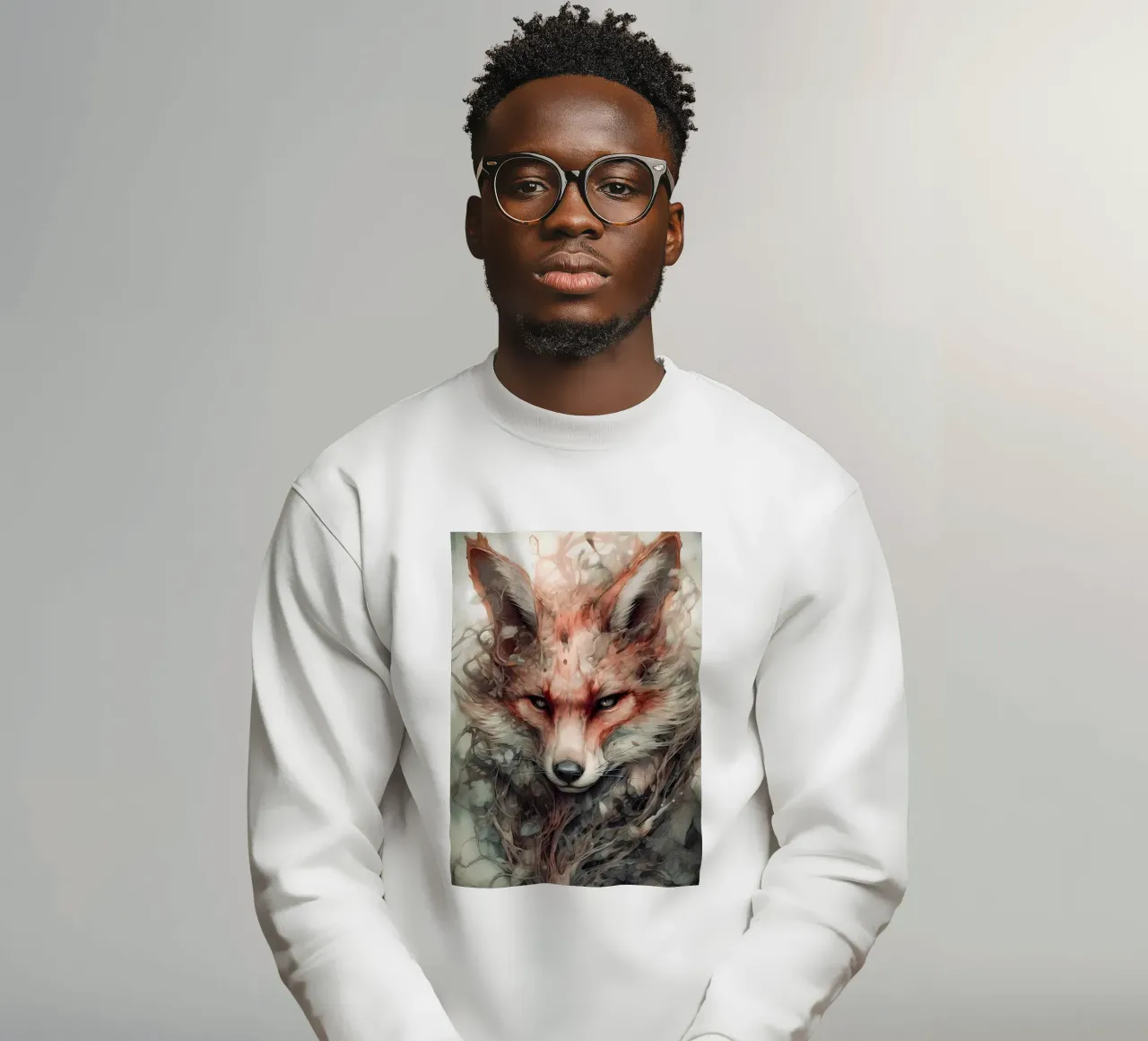 Japanese Kitsune Fox sweatshirt by Mikesell