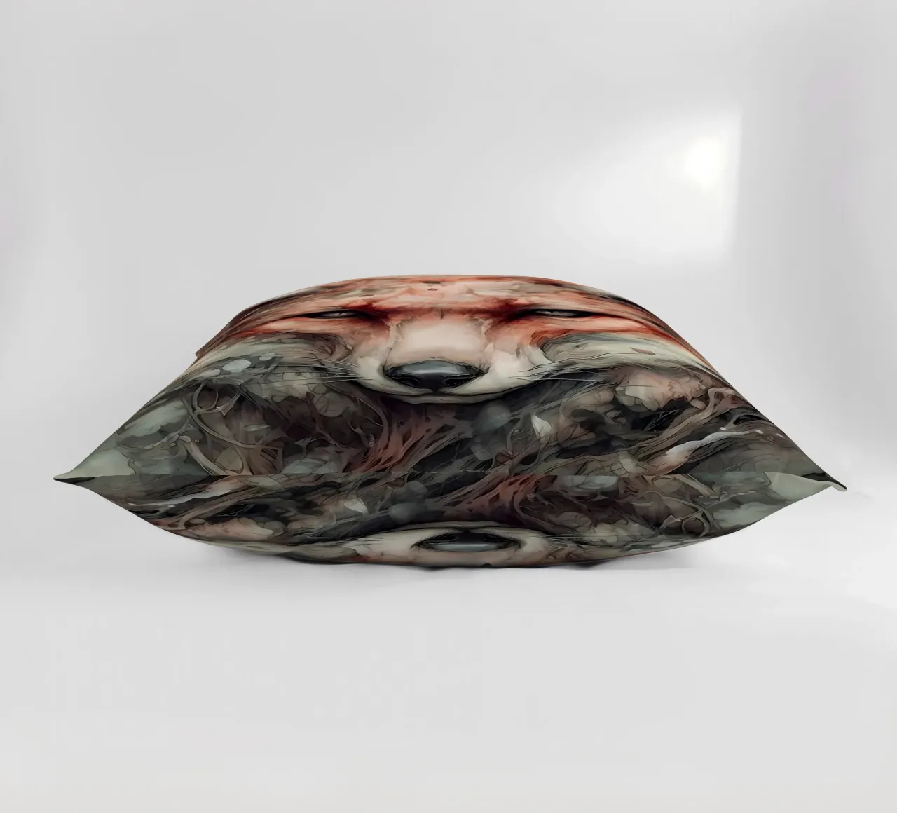 Renard Kitsune japonais coussin de Mikesell
