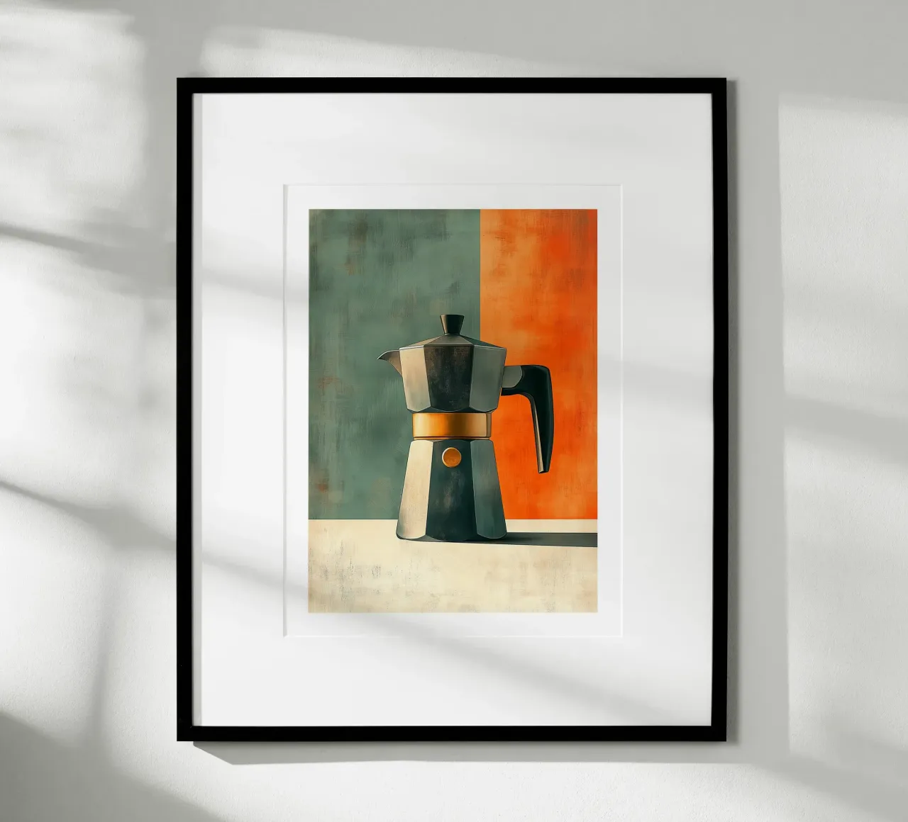 Caffettiera moderna e minimalista poster con telaio in plastica da Spice & Style