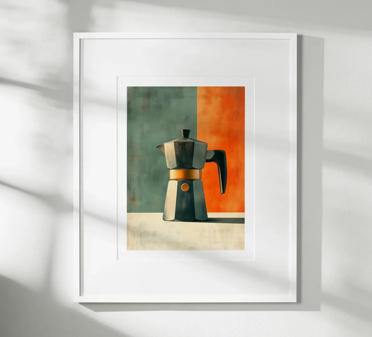 Caffettiera moderna e minimalista poster con telaio in plastica da Spice & Style