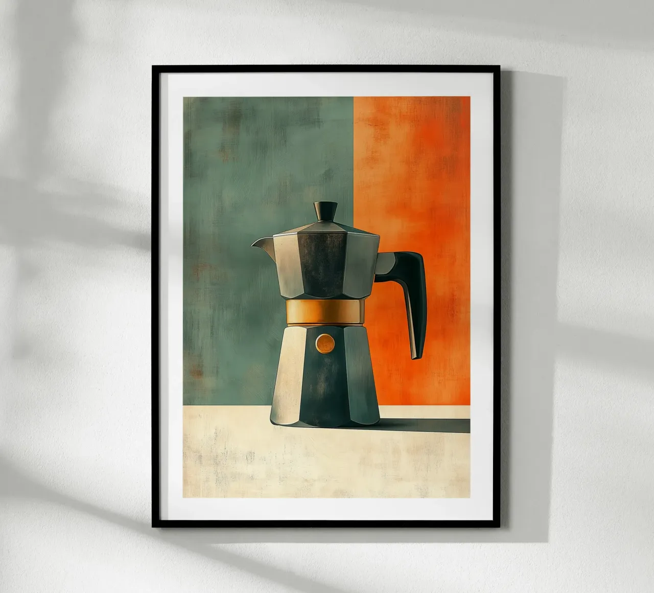 Caffettiera moderna e minimalista poster con telaio in plastica da Spice & Style