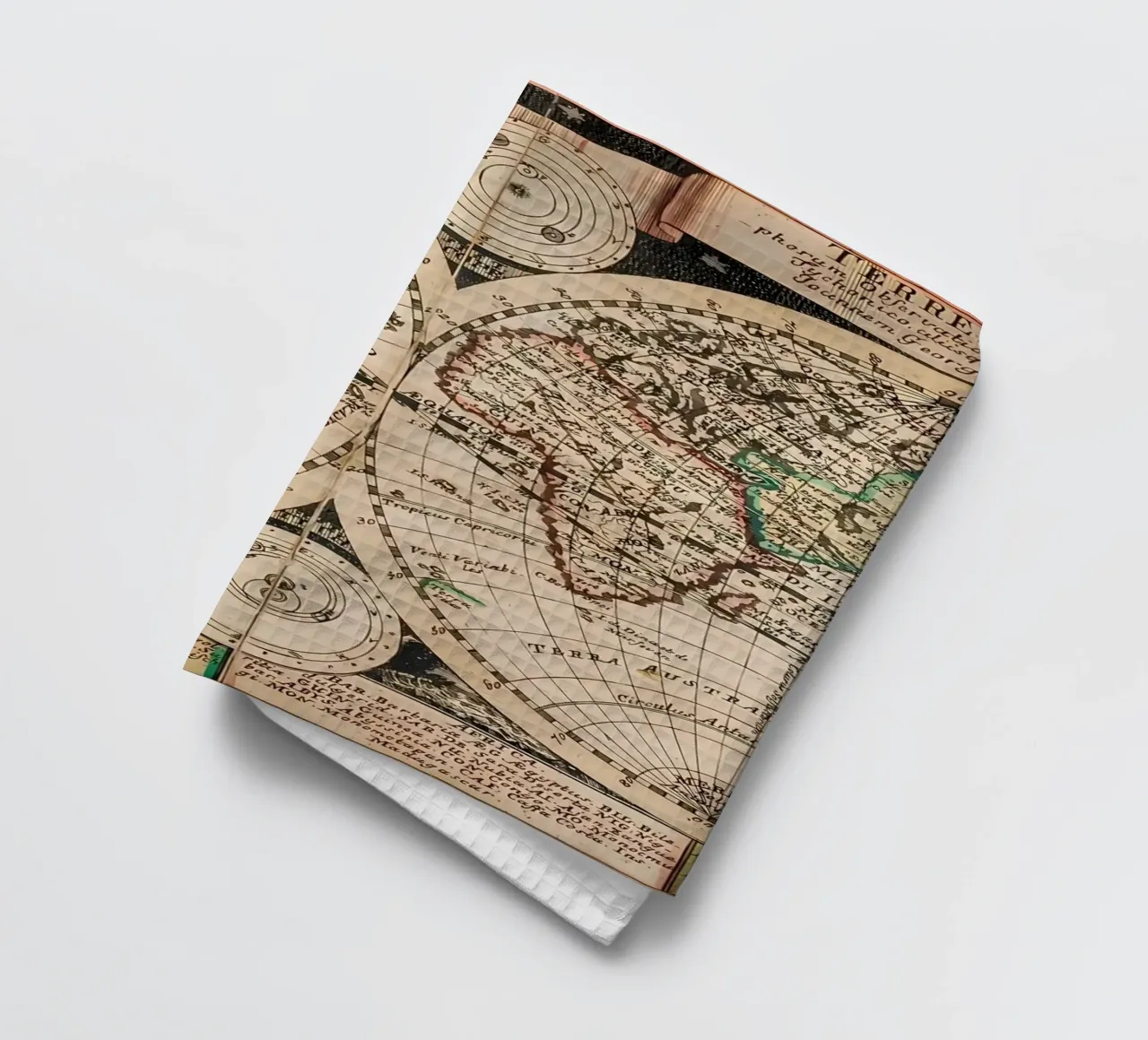 Mappa del mondo d'epoca canovaccio da cucina da Delaplane