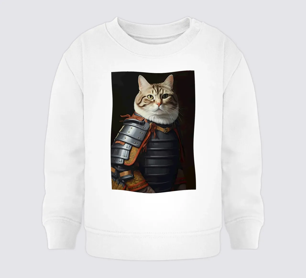 Japanese Cat Samurai baby sweatshirt by Mikesell