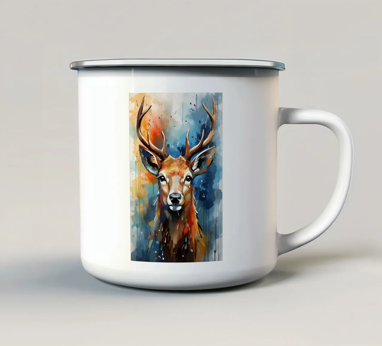 Poster minimalista 123 tazza in smalto da Kadynce