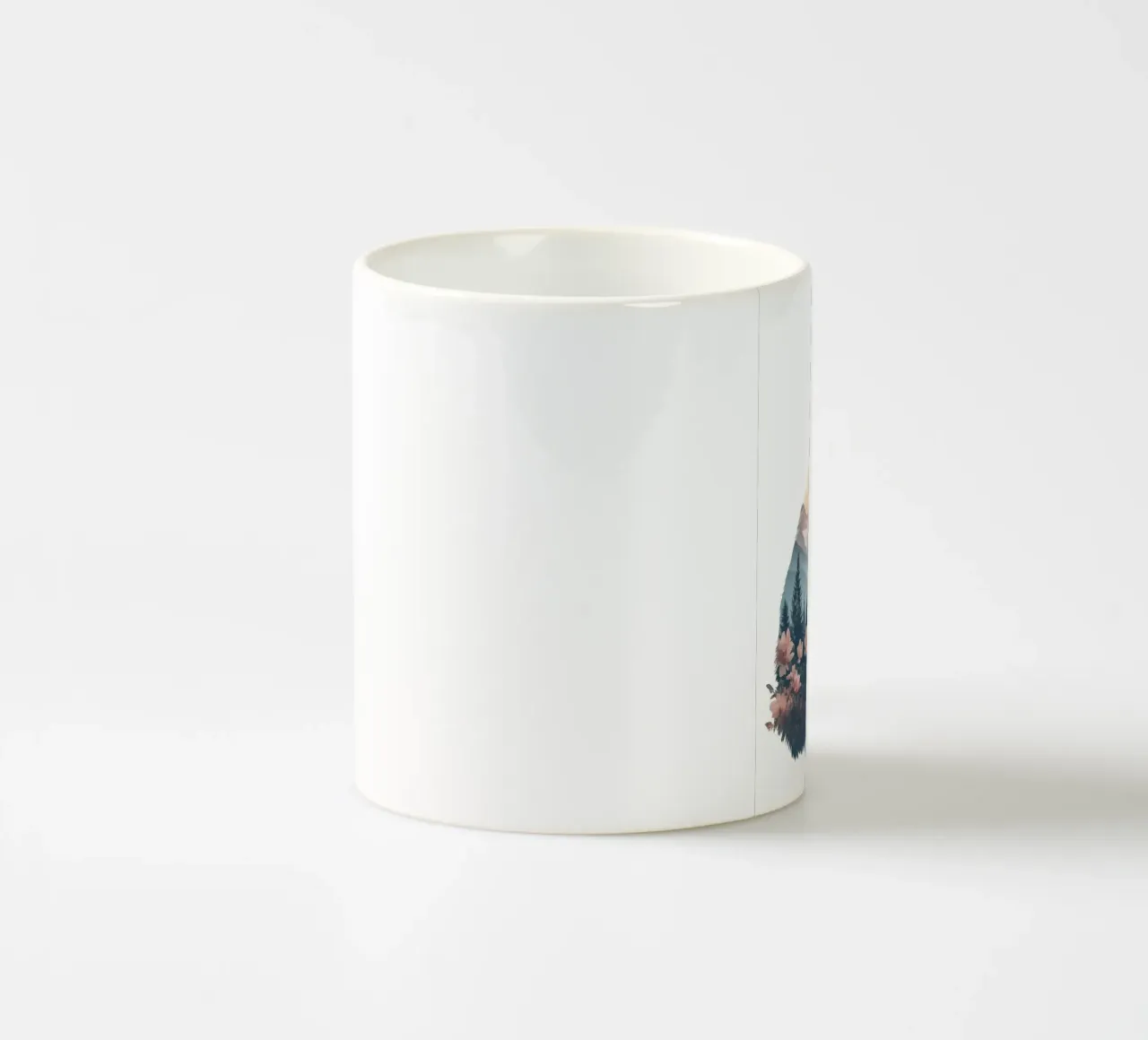 Tramonto sul Monte Lupo tazza in ceramica da Ginnery