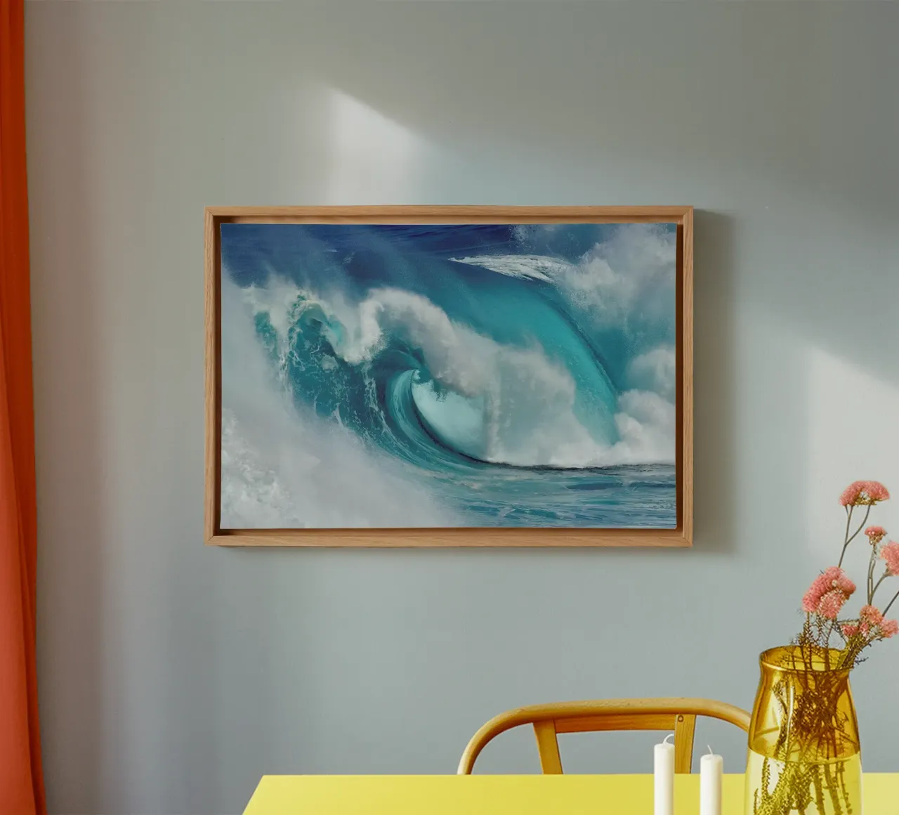 When the Ocean Turns Into Bue Fire - Daniel Montero tela da Pictufy