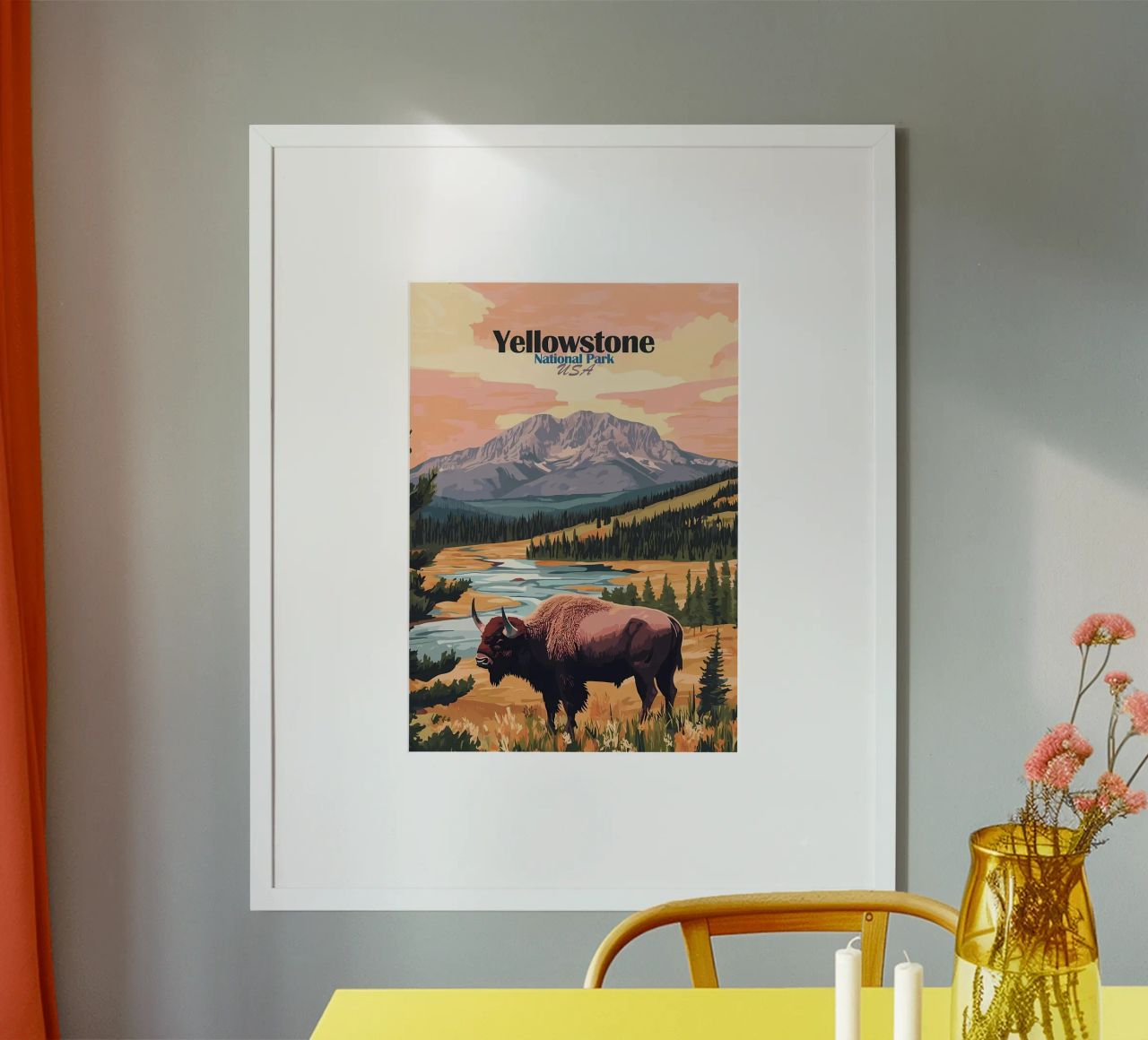 Yellowstone National Parkr Poster von Ginnery