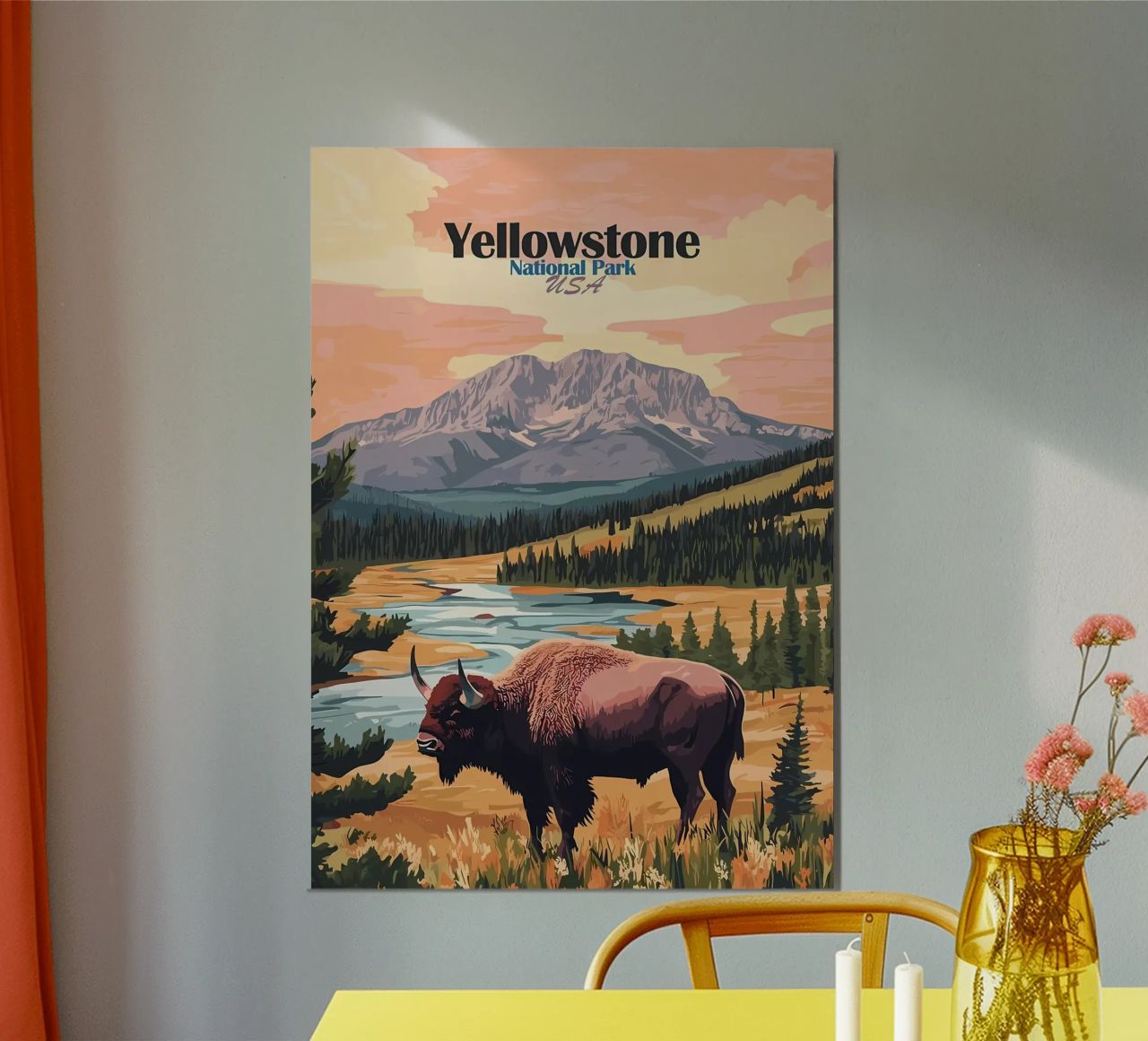 Yellowstone National Parkr Poster von Ginnery