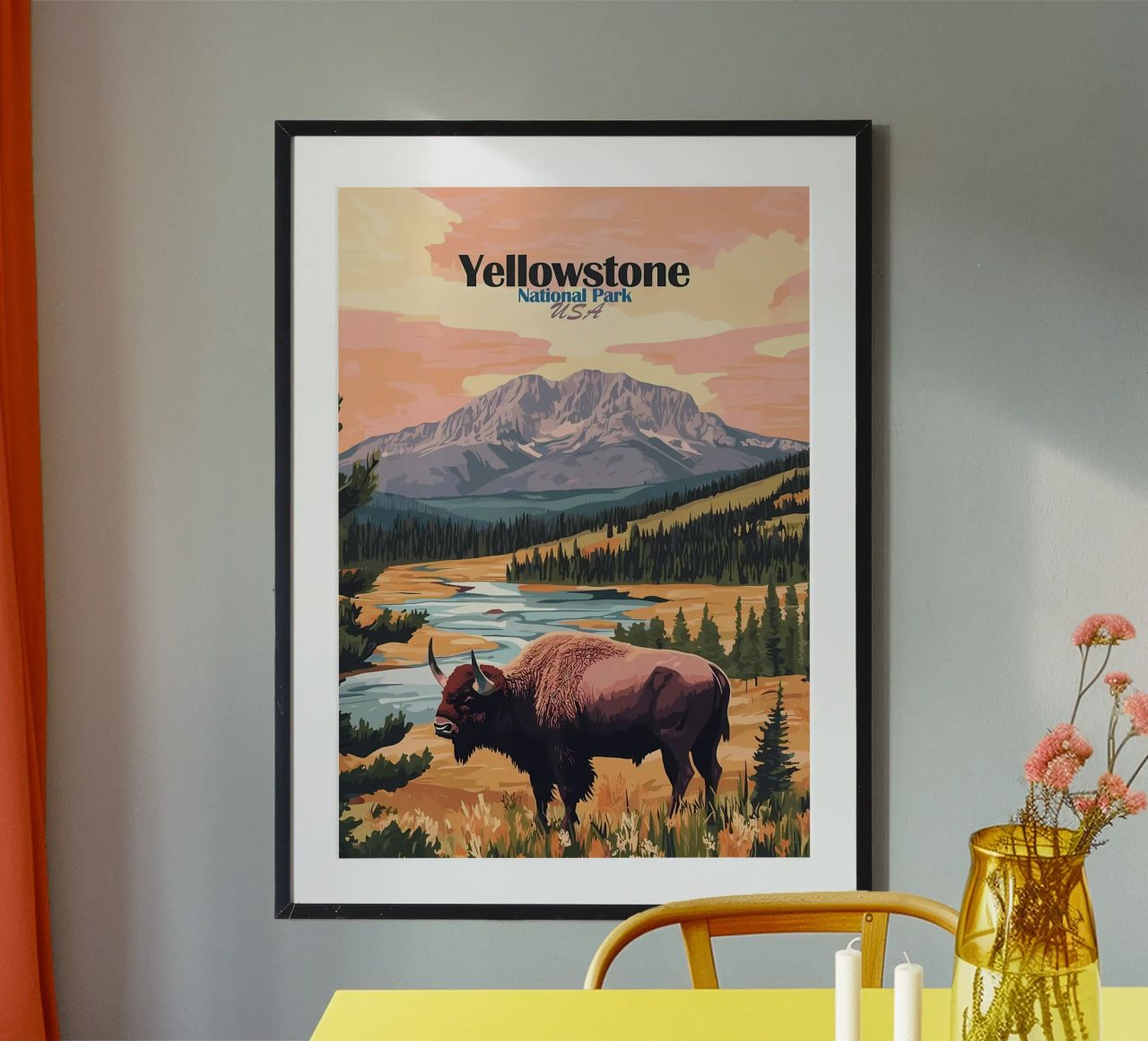Yellowstone National Parkr Poster von Ginnery