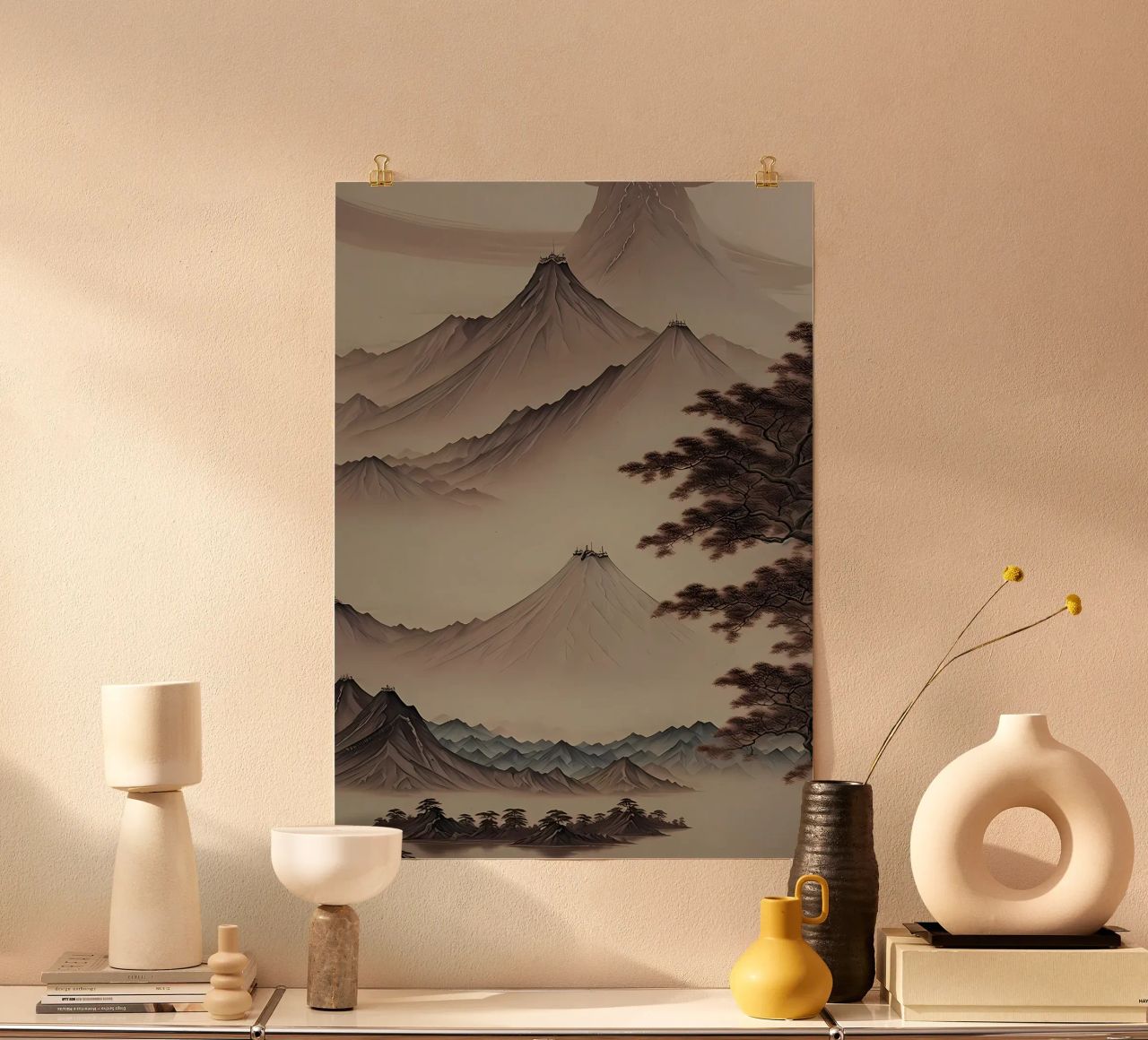 Aziatisch landschap poster van Mikesell