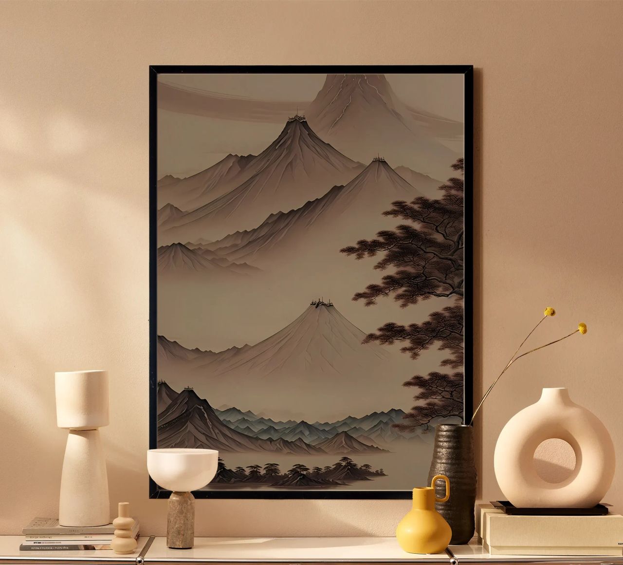 Aziatisch landschap poster van Mikesell