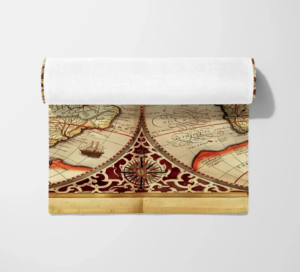 Mappa del mondo d'epoca telo mare da Delaplane