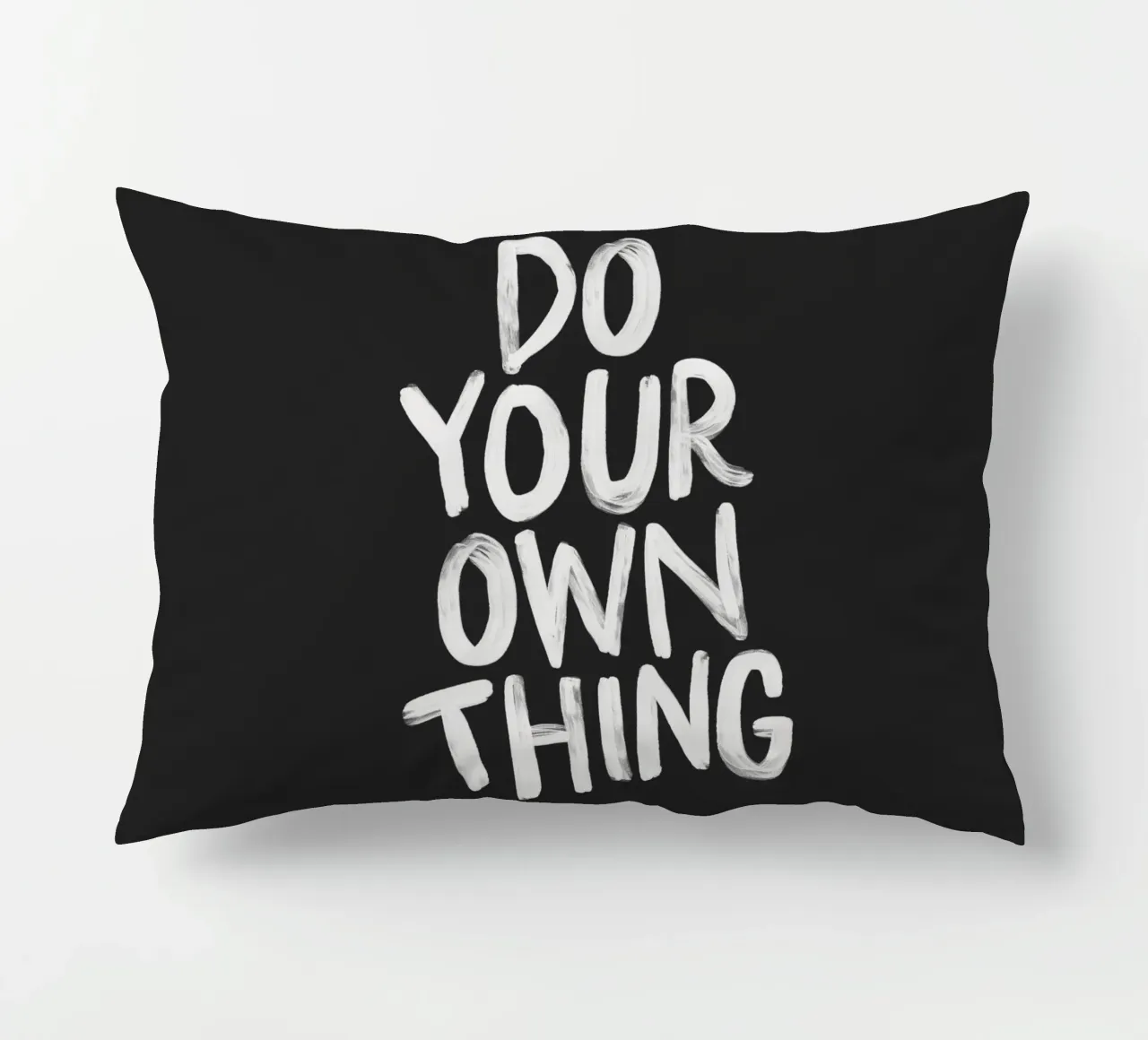 Do Your Own Thing Motivational Monochrome Typography Print decorative cushion by THE MOTIVATED TYPE