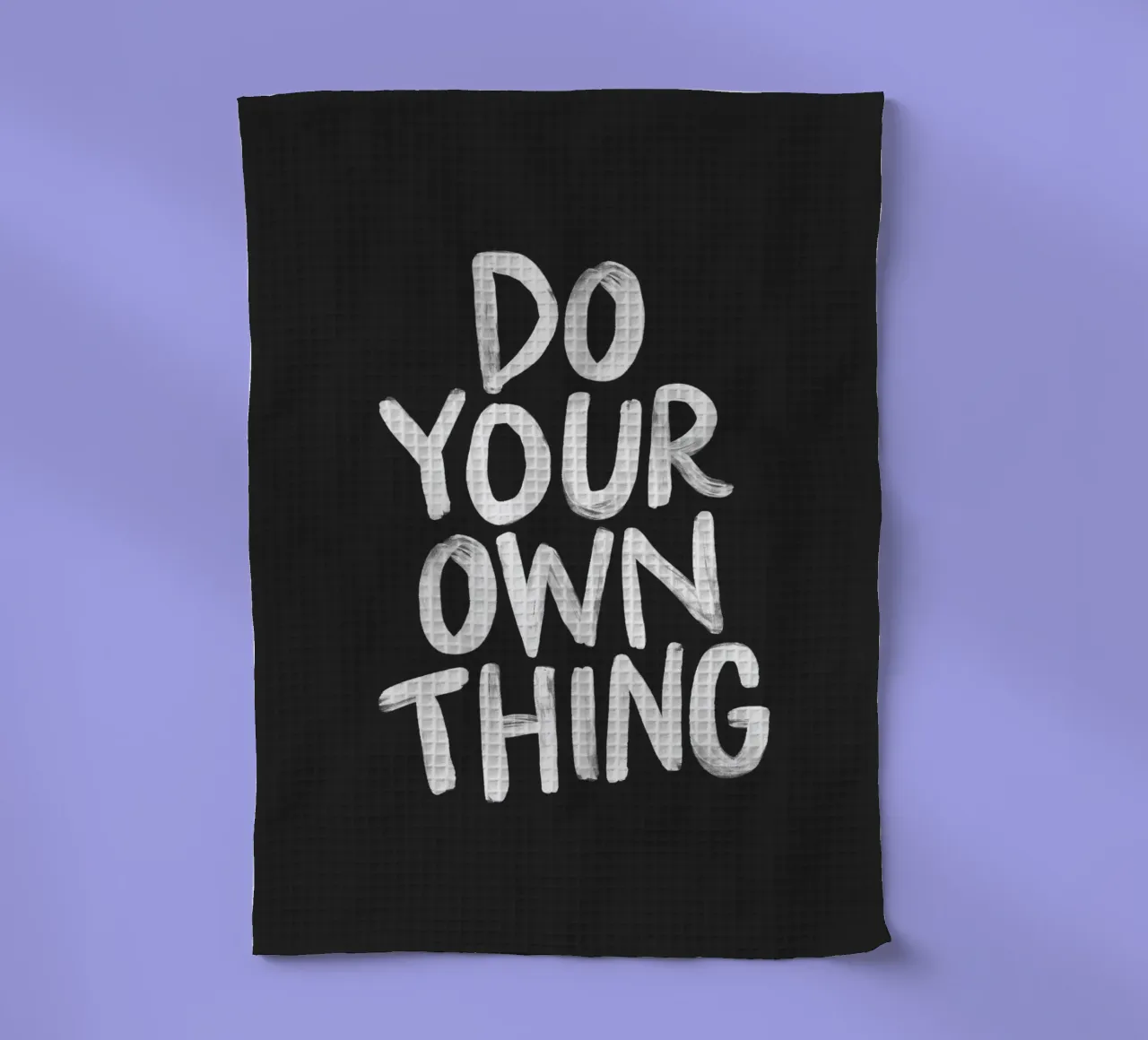 Stampa tipografica monocromatica motivazionale Do Your Own Thing canovaccio da cucina da THE MOTIVATED TYPE