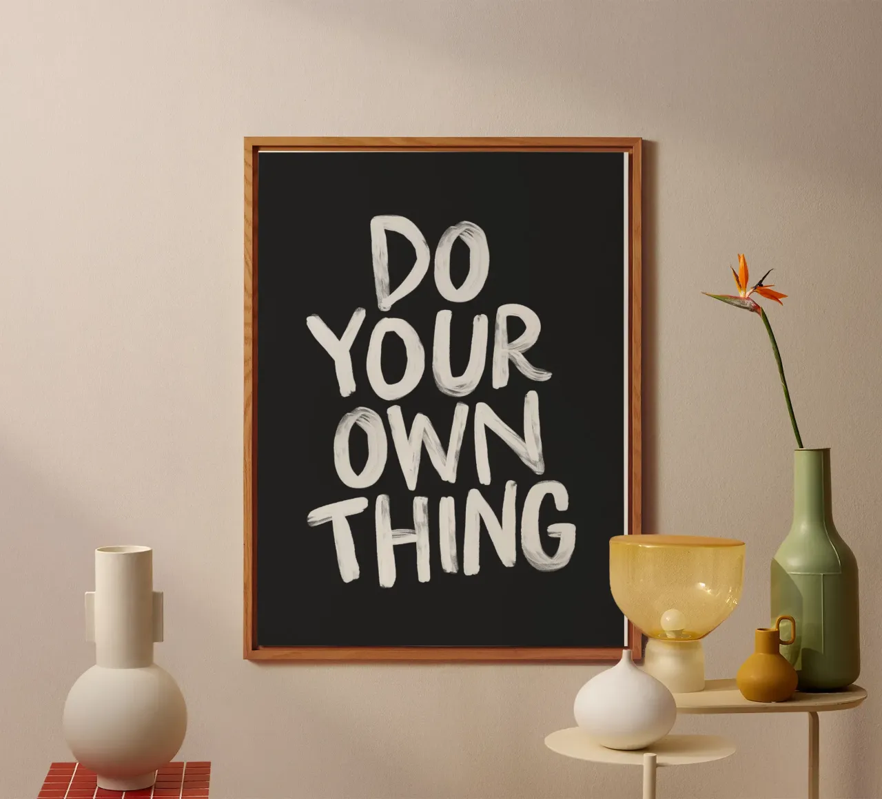 Do Your Own Thing Motivational Monochrome Typography Print alu-dibond by THE MOTIVATED TYPE