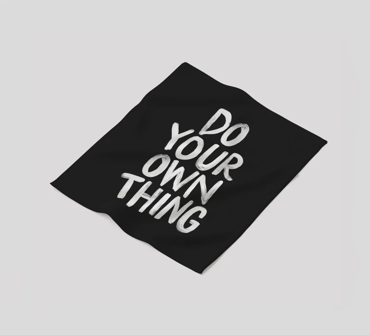 Do Your Own Thing Motivational Monochrome Typography Print fleece blanket by THE MOTIVATED TYPE