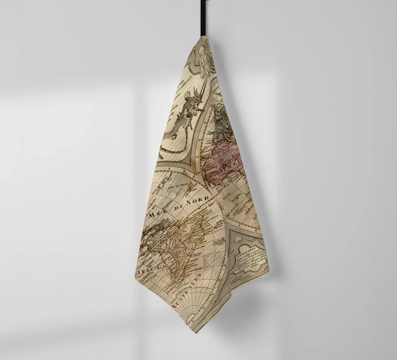 Mappa del mondo d'epoca canovaccio da cucina da Delaplane