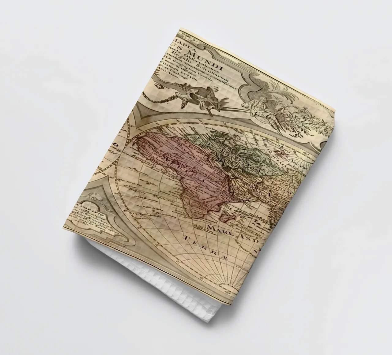Mappa del mondo d'epoca canovaccio da cucina da Delaplane