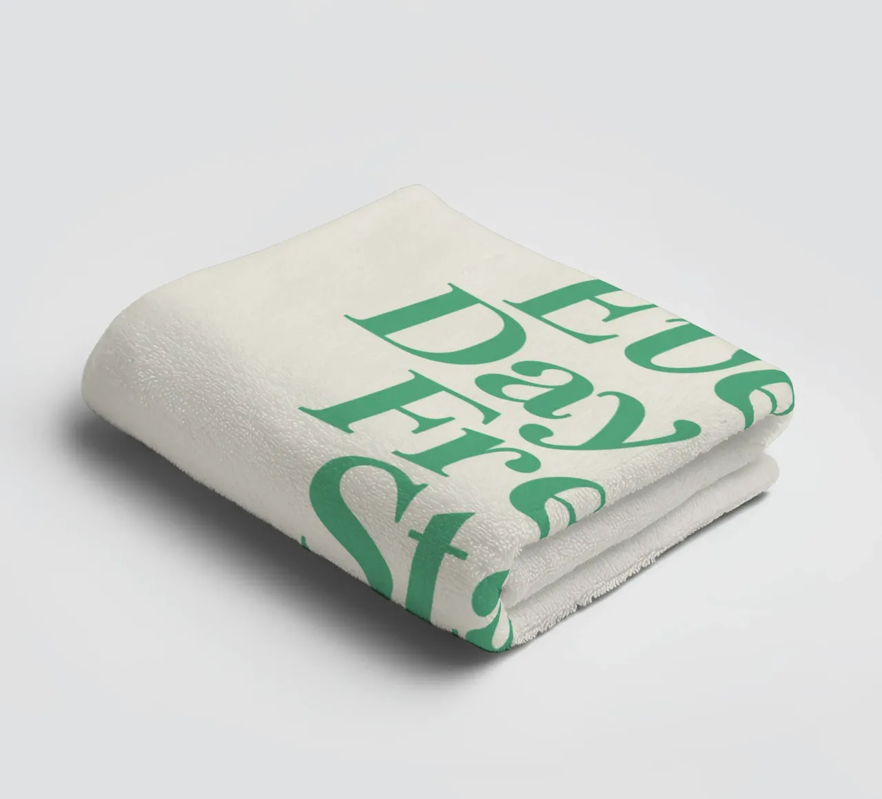 Every Day is a Fresh Start Optimistic Green Calming Cream towel by THE MOTIVATED TYPE